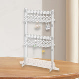 Maxbell Acrylic Earring Holder Stand Decor 16 Mini Hangers Jewelry Display Organizer Clear