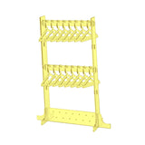 Maxbell Acrylic Earring Holder Stand Decor 16 Mini Hangers Jewelry Display Organizer Yellow
