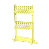 Maxbell Acrylic Earring Holder Stand Decor 16 Mini Hangers Jewelry Display Organizer Yellow