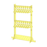 Maxbell Acrylic Earring Holder Stand Decor 16 Mini Hangers Jewelry Display Organizer Yellow