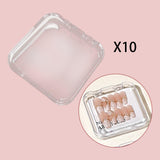 Maxbell Maxbell 10 Pieces Press on Nail Packing Boxes for DIY Nail Storage Nail Tips Display XL transparent