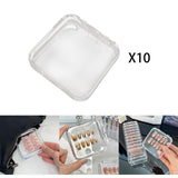 Maxbell Maxbell 10 Pieces Press on Nail Packing Boxes for DIY Nail Storage Nail Tips Display XL transparent