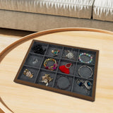 Maxbell Jewelry Storage Tray Elegant for Drawer Showcase for Necklace Brooches Watch 12 grid