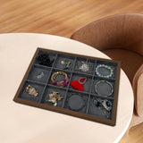 Maxbell Jewelry Storage Tray Elegant for Drawer Showcase for Necklace Brooches Watch 12 grid
