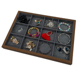Maxbell Jewelry Storage Tray Elegant for Drawer Showcase for Necklace Brooches Watch 12 grid