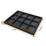 Maxbell Jewelry Storage Tray Elegant for Drawer Showcase for Necklace Brooches Watch 12 grid