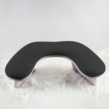 Maxbell Maxbell U Shape Nail Arm Rest PU Leather Nail Hand Rest for Home DIY Home Nails Tech Black