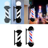 Maxbell Maxbell Barber Pole Light Sturdy Salon Open Sign Light for Indoor Hair Salon Outside black and white