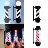 Maxbell Maxbell Barber Pole Light Sturdy Salon Open Sign Light for Indoor Hair Salon Outside black and white