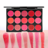 Maxbell Maxbell 15 Colors Lipstick Cosmetic Palette for Girls Salon Artist Beginners