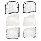 Maxbell 2xChair Back Cover Waterproof Styling Chair for Beauty Center Hairdressing SPA Black Square L