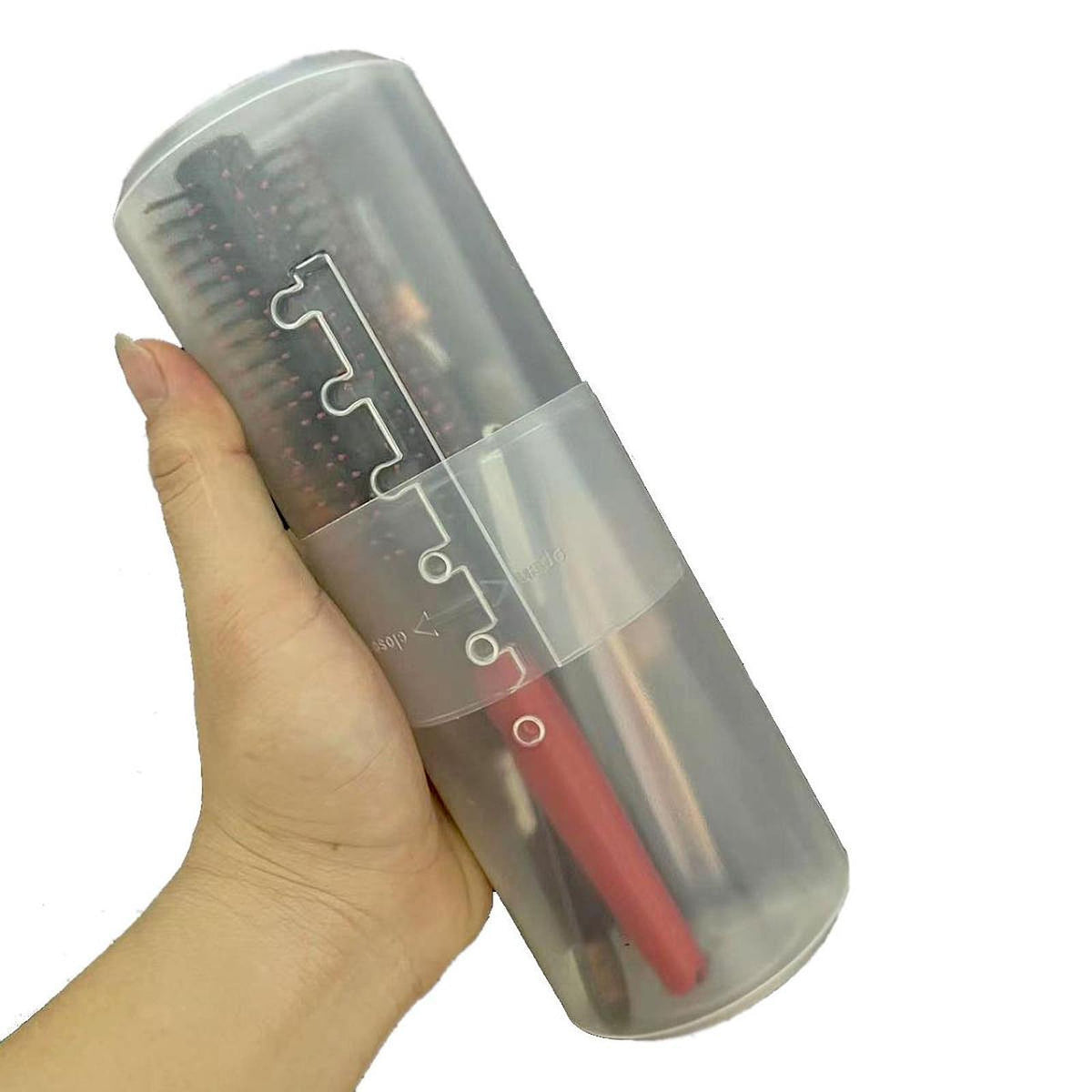 Maxbell Makeup Brush Holder with Dustproof Cover Travel for Bathroom Countertop Home