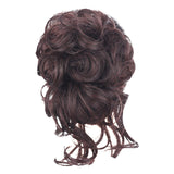 Maxbell Maxbell Hairdresser Elastic Long Beard Balls Head for Women Girls Adding Bun Fullness dark brown