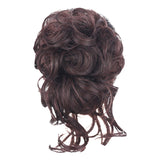Maxbell Maxbell Hairdresser Elastic Long Beard Balls Head for Women Girls Adding Bun Fullness dark brown