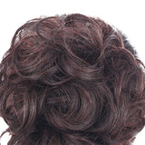 Maxbell Maxbell Hairdresser Elastic Long Beard Balls Head for Women Girls Adding Bun Fullness dark brown