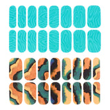Maxbell Maxbell 16 Pieces Full Nail Wraps Gifts Beauty Cured Gel Nail Strips for Women Salon Green