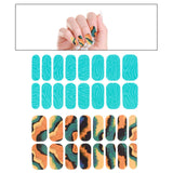 Maxbell Maxbell 16 Pieces Full Nail Wraps Gifts Beauty Cured Gel Nail Strips for Women Salon Green
