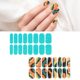 Maxbell Maxbell 16 Pieces Full Nail Wraps Gifts Beauty Cured Gel Nail Strips for Women Salon Green