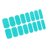 Maxbell Maxbell 16 Pieces Full Nail Wraps Gifts Beauty Cured Gel Nail Strips for Women Salon Green