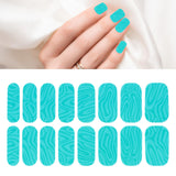 Maxbell Maxbell 16 Pieces Full Nail Wraps Gifts Beauty Cured Gel Nail Strips for Women Salon Green