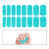 Maxbell Maxbell 16 Pieces Full Nail Wraps Gifts Beauty Cured Gel Nail Strips for Women Salon Green
