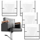 Maxbell 2xHair Salon Chair Cover Chair Backrest Protective Cover for Office Home Salon Black Edge