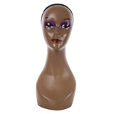 Maxbell Maxbell Bald Manikin Head Wig Display Stand for Beauty Accessories Necklaces Jewelry Red Lip