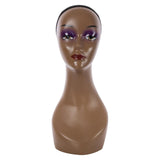 Maxbell Bald Manikin Head Wig Display Stand for Beauty Accessories Necklaces Jewelry Red Lip