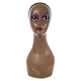 Maxbell Maxbell Bald Manikin Head Wig Display Stand for Beauty Accessories Necklaces Jewelry Red Lip