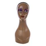 Maxbell Bald Manikin Head Wig Display Stand for Beauty Accessories Necklaces Jewelry Red Lip