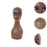 Maxbell Bald Manikin Head Wig Display Stand for Beauty Accessories Necklaces Jewelry Red Lip