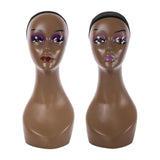 Maxbell Maxbell Bald Manikin Head Wig Display Stand for Beauty Accessories Necklaces Jewelry Red Lip