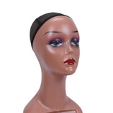 Maxbell Maxbell Bald Mannequin Head Portable Wig Holder for Necklaces Wig Beauty Accessories brown