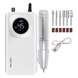 Maxbell Maxbell Cordless Nail Drill Electric Compact 45000 RPM Portable Nail Drill for Nails white