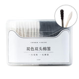 Maxbell Maxbell Double Tipped Cotton Swabs Beauty Cleaning Cotton Sticks for SPA Trips Salon white  black 200pcs