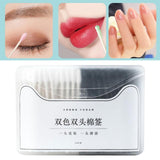 Maxbell Maxbell Double Tipped Cotton Swabs Beauty Cleaning Cotton Sticks for SPA Trips Salon white  black 200pcs