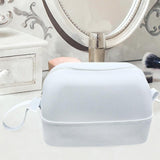 Maxbell Maxbell Silicone Cosmetic Bag Travel Silicone Cosmetic Bag with Zipper for Gym Girls White