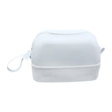 Maxbell Maxbell Silicone Cosmetic Bag Travel Silicone Cosmetic Bag with Zipper for Gym Girls White
