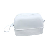 Maxbell Maxbell Silicone Cosmetic Bag Travel Silicone Cosmetic Bag with Zipper for Gym Girls White