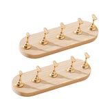 Maxbell 2 Set Nail Stands Training Fingernail Display Stands for Nail Salon Beginner Oval gold