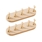 Maxbell 2 Set Nail Stands Training Fingernail Display Stands for Nail Salon Beginner Oval gold