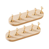 Maxbell 2 Set Nail Stands Training Fingernail Display Stands for Nail Salon Beginner Oval gold