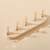 Maxbell 2 Set Nail Stands Training Fingernail Display Stands for Nail Salon Beginner Oval gold