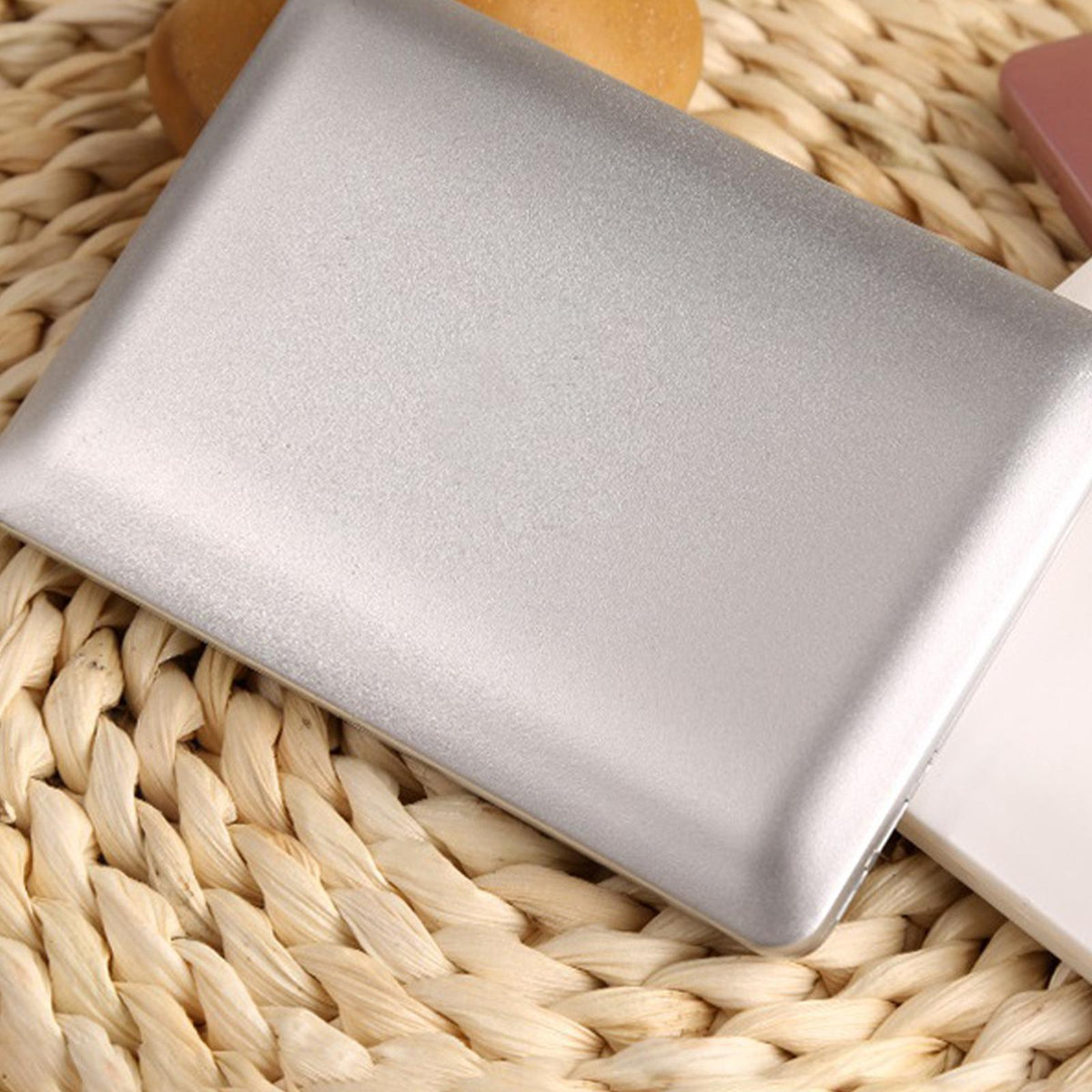 Maxbell Makeup Mirror Mini Mirror Folding Mini Laptop Mirror for Handbag Women Girls Silver