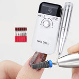 Maxbell Maxbell Electric Nail Drill Machine 45000RPM Nail File for Trimming Removing Cutting white