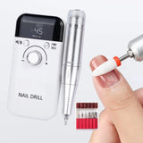 Maxbell Maxbell Electric Nail Drill Machine 45000RPM Nail File for Trimming Removing Cutting white
