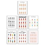 Maxbell Maxbell Nail Shape Display Nail Art Accessories Wall Art Decor Nail Art Tool 30x40cm A