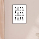 Maxbell Maxbell Nail Shape Display Nail Art Accessories Wall Art Decor Nail Art Tool 30x40cm A