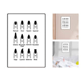 Maxbell Maxbell Nail Shape Display Nail Art Accessories Wall Art Decor Nail Art Tool 30x40cm A