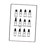 Maxbell Maxbell Nail Shape Display Nail Art Accessories Wall Art Decor Nail Art Tool 30x40cm A